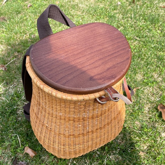 Hand Crafted Bags Rare Nantucket Basket Rattan Backpack Poshmark
